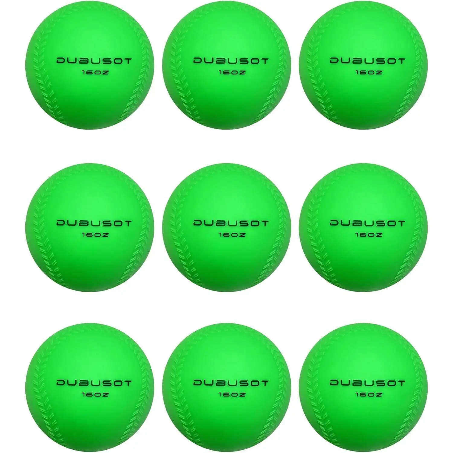 9-Pack Weighted Baseball & Softball Training Equipment Ball Set, 16 oz Weighted Baseballs for Hitting, 2.85inch Practice Heavy Ball to Enhance Power & Mechanics