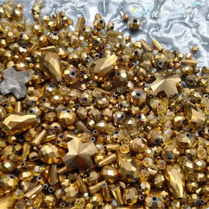 ✨【NEW|B1G1】Golden Glint Faceted Glass Beads DIY Jewelry Bulk