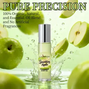 Pure Precision Sparkling Apple Body Oil Blend Rollerball Perfume, Floral Fruity Fragrance, Cucumber Grapefruit Top Note, Apple Flower Mid Note, Long-Lasting Natural Scent