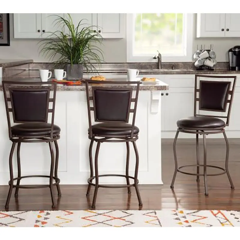 Linon Home Set of 3 Phoenix Adjustable Leg Counter/Bar Stools