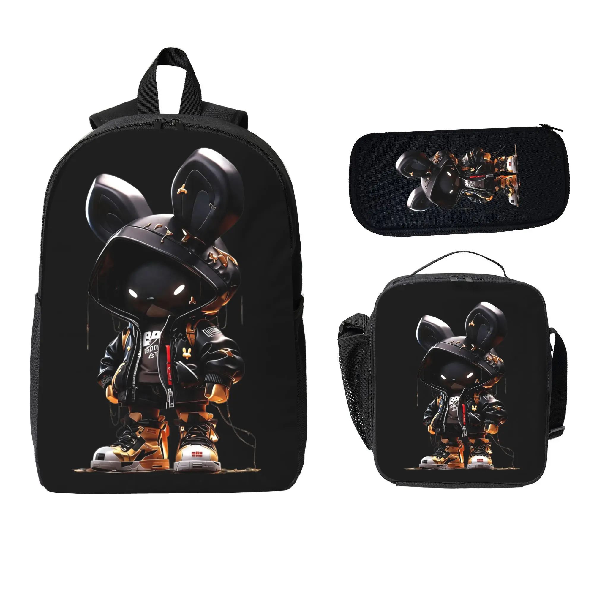 Schoolbag, pencil case, lunch bag