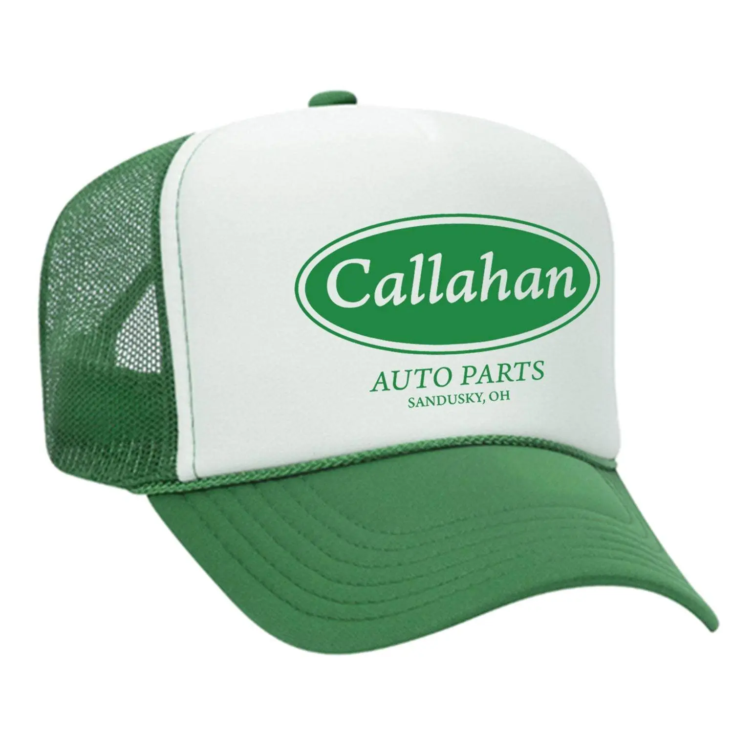 Callahan Auto Parts Foam Trucker Hat - Cool, Casual, Funny Flexible Fit Hat for Chris Farley Fans