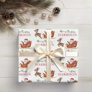 Santa Personalized Wrapping Paper, Personalized Christmas Wrapping Paper With Name, Custom Christmas Gift Wrapping Paper, Personalized Gifts