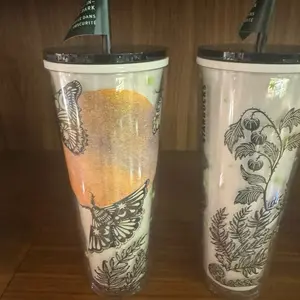 NEW 2025 Starbucks Halloween moon butterfly Tumbler Cold Cup
