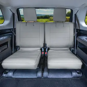 Toyota 4Runner 2010–2024 7 Passenger 3rd Row Seat Covers - Solid Gray Faux Leather