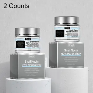 Snail Mucin 100ml Solid Face Moisturizer, 2-Count Hydrating Nourishing Cream for Adults with Normal Skin, Alcohol-Free Daily Skincare, 24-Month Shelf Life to Lock in Moisture