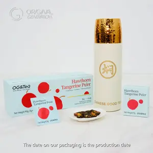 Hawthorn Tangerine Puer Tea 1 Carton (1 Carton 90g 9g×10pack) With Pressure Thermos