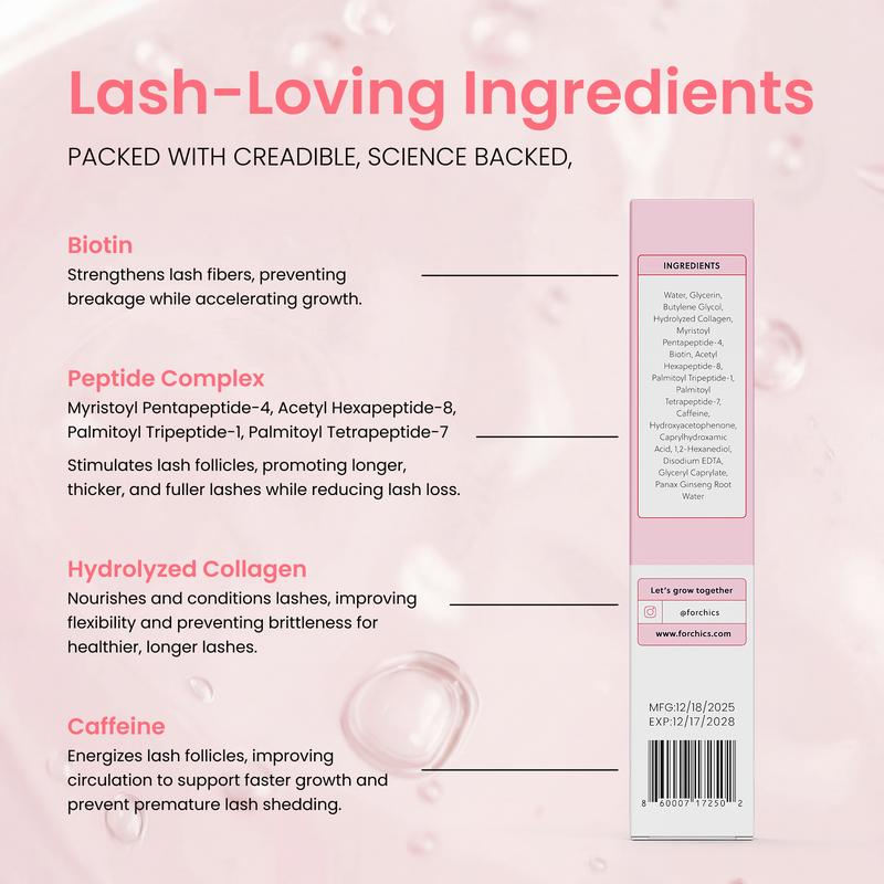 FORCHICS Eyelash Enhancing Serum with Powerful Peptides & Plant Botanicals for Thinning Lashes 3ML Makeup Cosmetic