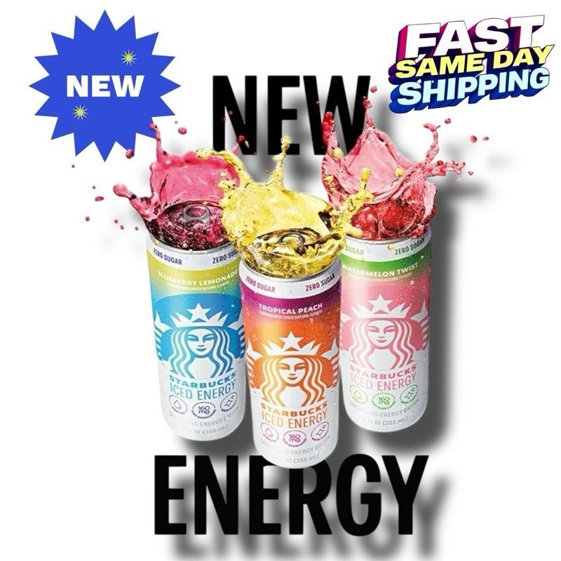 Starbucks Iced Energy Watermelon Twist 12 fl oz Can Beverage Drink Sport Sugar