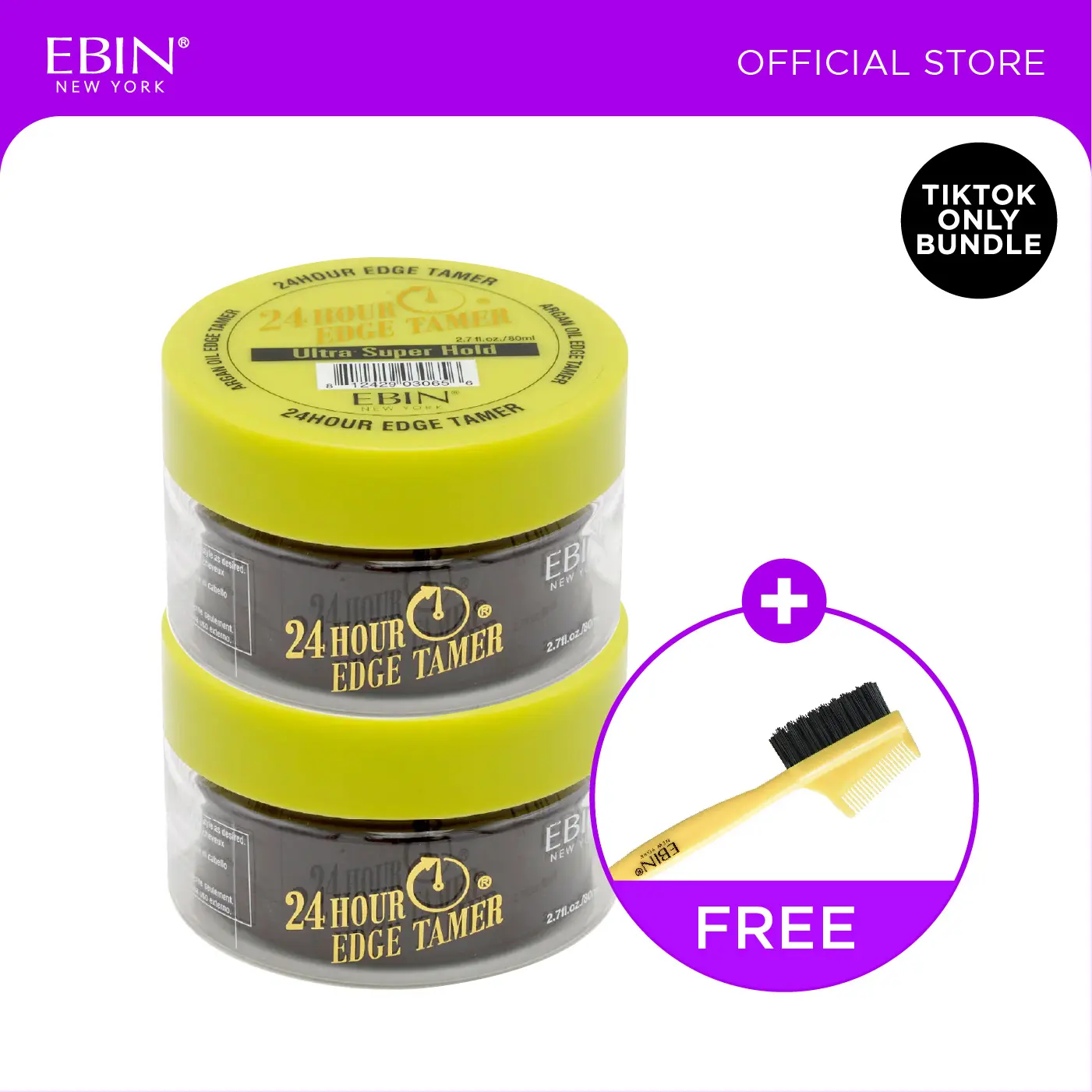 EBIN 24hr Edge Control Set with FREE Edge Brush | Sleek, Smooth, Long-Lasting EBIN 24hr Edge Control Set with FREE Edge Brush | Sleek, Smooth, Long-Lasting