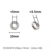 #130 (10mm 250pcs) Sliver AB ZY2025019