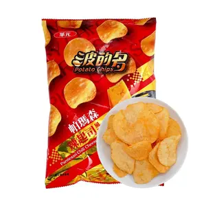 HUAYUAN Taiwan Potato Chips - Spicy Parmesan Cheese Flavor, 90g Bag - Crispy Snack for Parties & Snacking