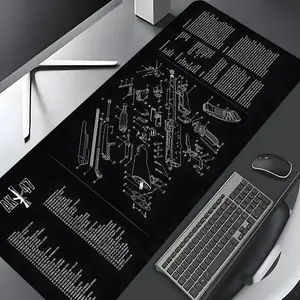 Weapon AK47 Cool Gun Design Large Gaming Mouse Pad,Aesthetic Desktop Drotection Pad,Washable Rubber Pad Non-Slip Lock Edge Multi-Size Mouse Pad Suitable For Home Office, Desk Accessory, Good Gift for Family and friends