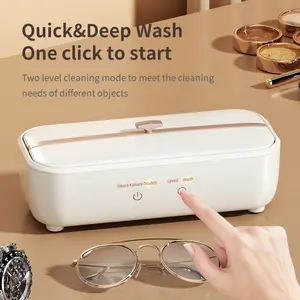 【valentine gifts】Ultrasonic Cleaner, Jewelry Cleaner Machine 12oz 48KHz, Sonic Cleaner for Rings, Glasses, Jewelry, Dentures, 304 Stainless Steel Tank