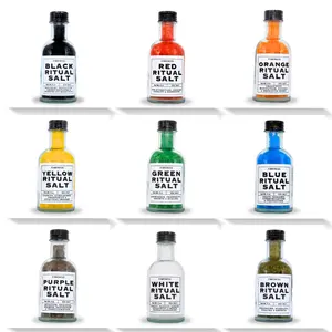 FIMENESS ENERGY INSPIRED COLORED RITUAL GRADE SALT FOR SIMMER POTS, CANDLE DRESSING, JAR DECOR AND AMBIENCE SETTING