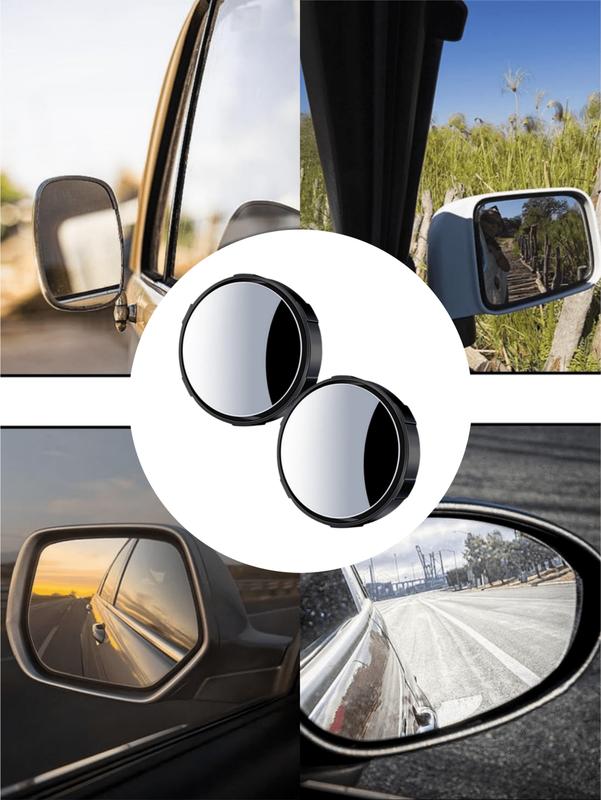 LMMAKE Universal Blind Spot Mirror 360° Adjustable Convex Design with 180° Wide-Angle Visibility Suction Cup Mount Waterproof Anti-Fog High-Strength Materials Ergonomic Easy Installation