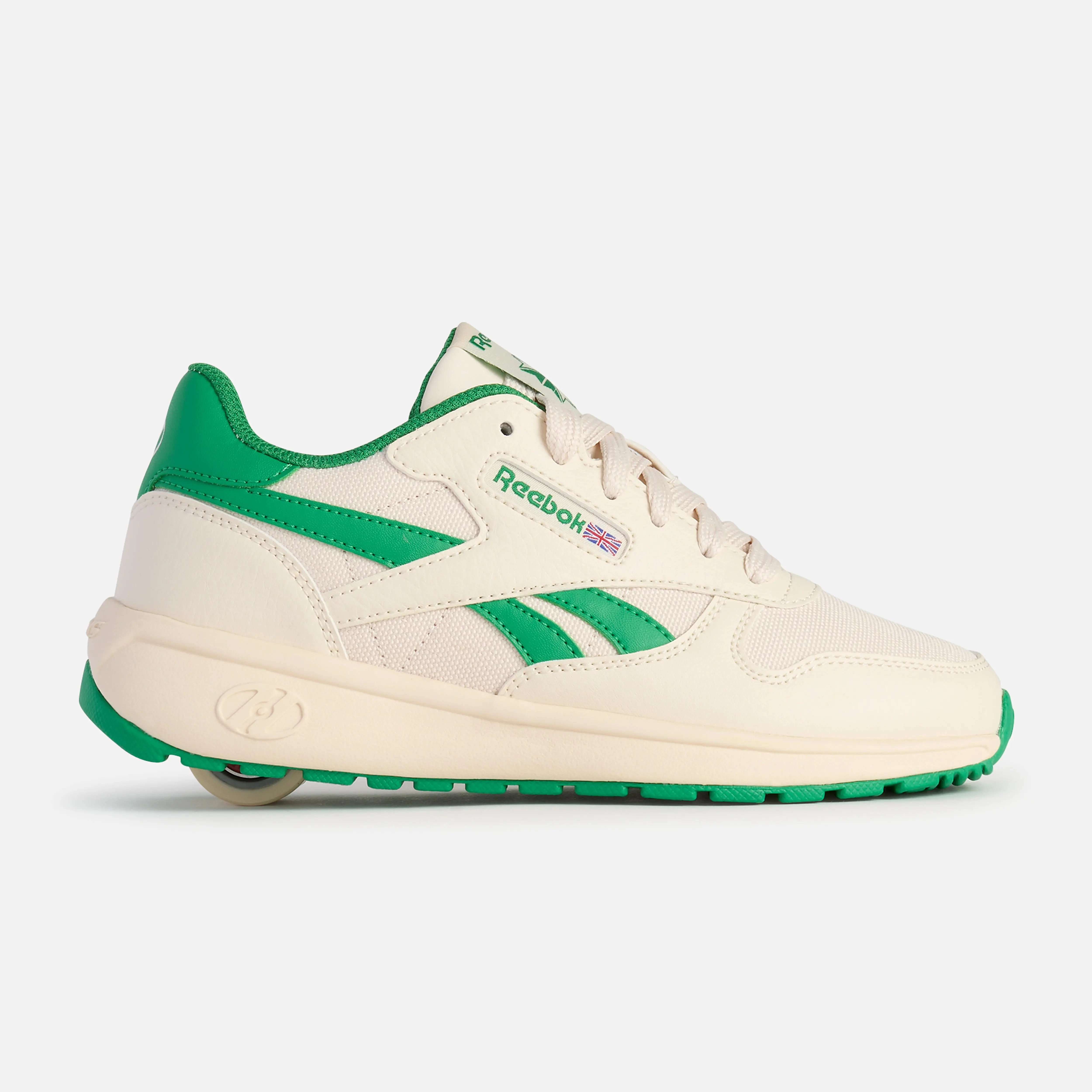 Reebok Classic Limited Edition Green and Cream Heelys Sneaker, Men's Athletic Sports Footwear, Casual Trainer Skate Shoes