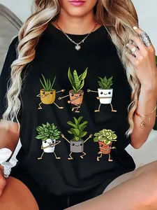 100% Cotton Plant Lover Gift Women Florist Tshirt Gardener Gifts Plants T-Shirt