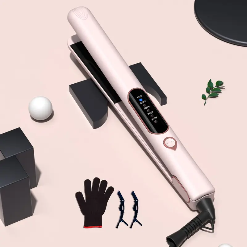 Thirtek 2-in-1 Hair Straightener & Curler - Salon Quality Styling Tool, 450°F Max, Dual Voltage, Comfortable Handle, Travel Friendly, Curly Hair Products