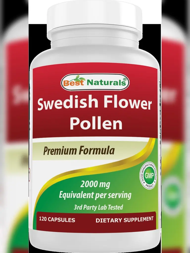 Best Naturals Swedish Flower Pollen 4:1 Extract 500 mg - 120 Capsules