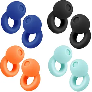 Silicone Earplugs Set with Case, Waterproof Earplugs, Reusable S/m/l Ear Tips for Swimming, Work, Motorcycling, and Sleeping