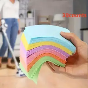 Random Color Toilet Cleaner Sheets, 30pcs Floor Cleaning Sheets, Floor Tile Toilet Cleaning Pad, Household Toilet Cleaning Supplies