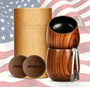 Father Day Gift for Dad Husband,2 Pack 250 Anniversary USA Whiskey Glasses,Whiskey Glasses Personalized Charred Wooden Bourbon Drinking Glass Mens Birthday Gift ideas for Men Him Husband Dad Anniversary Groomsmen Gifts Whiskey Tumbler Cup Drinkware