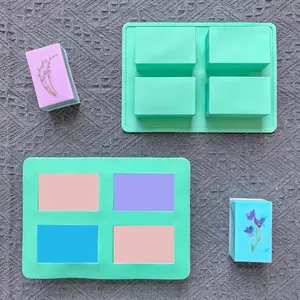 4 Grid Silicone Soap Mold, 1 Count DIY Candle Mold, Handmade Soap Mold, Candle & Soap Making Tool Molding for Home Decor, Handcraft