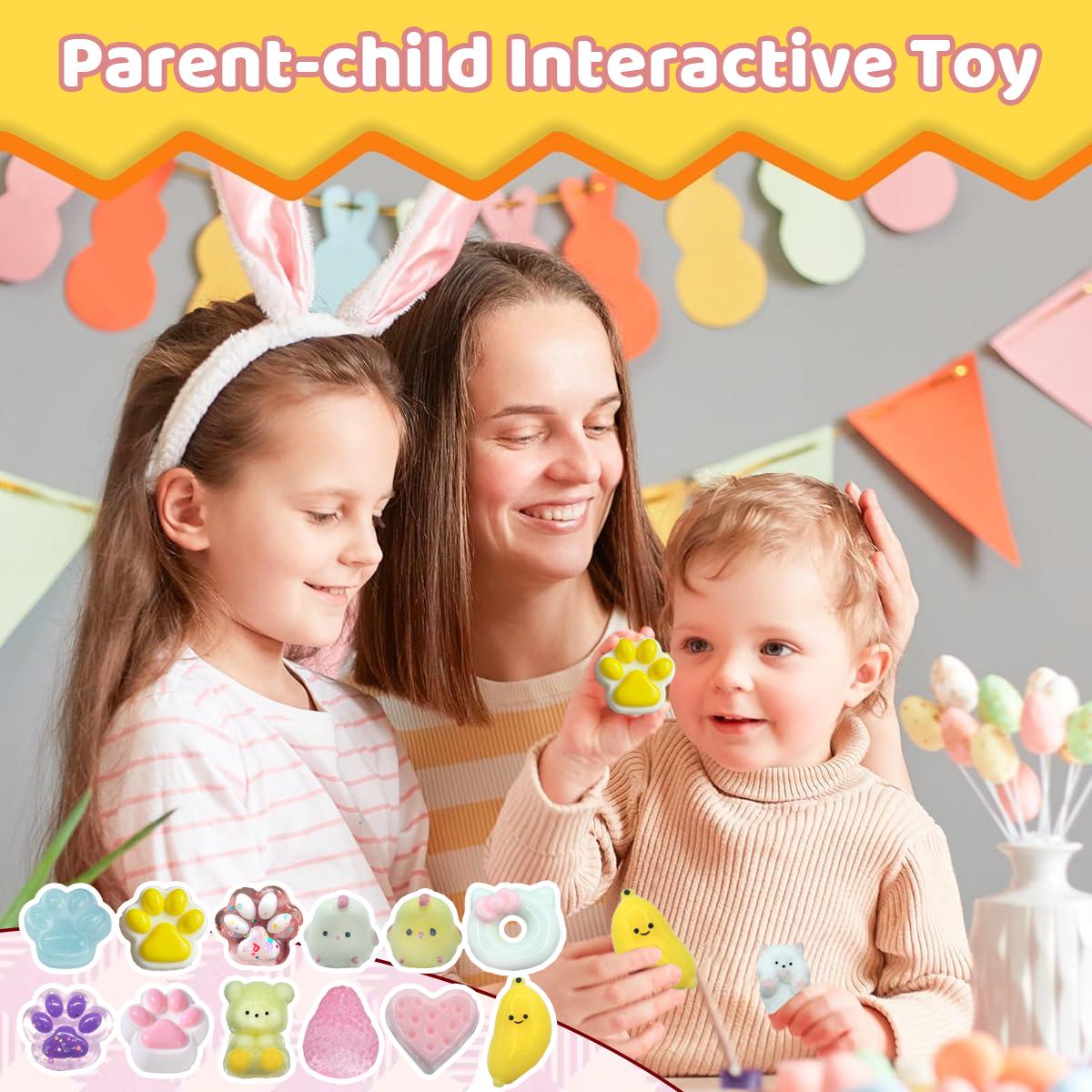 15 PackSquishy Toys kit, Squishies Stress Relief Toys Party Favors, Squishy Fidget Toys，Easter Gifts Easter Basket Stuffers