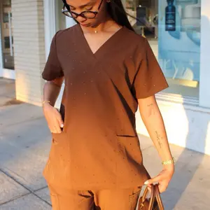 Espresso Top & Pants Scrub