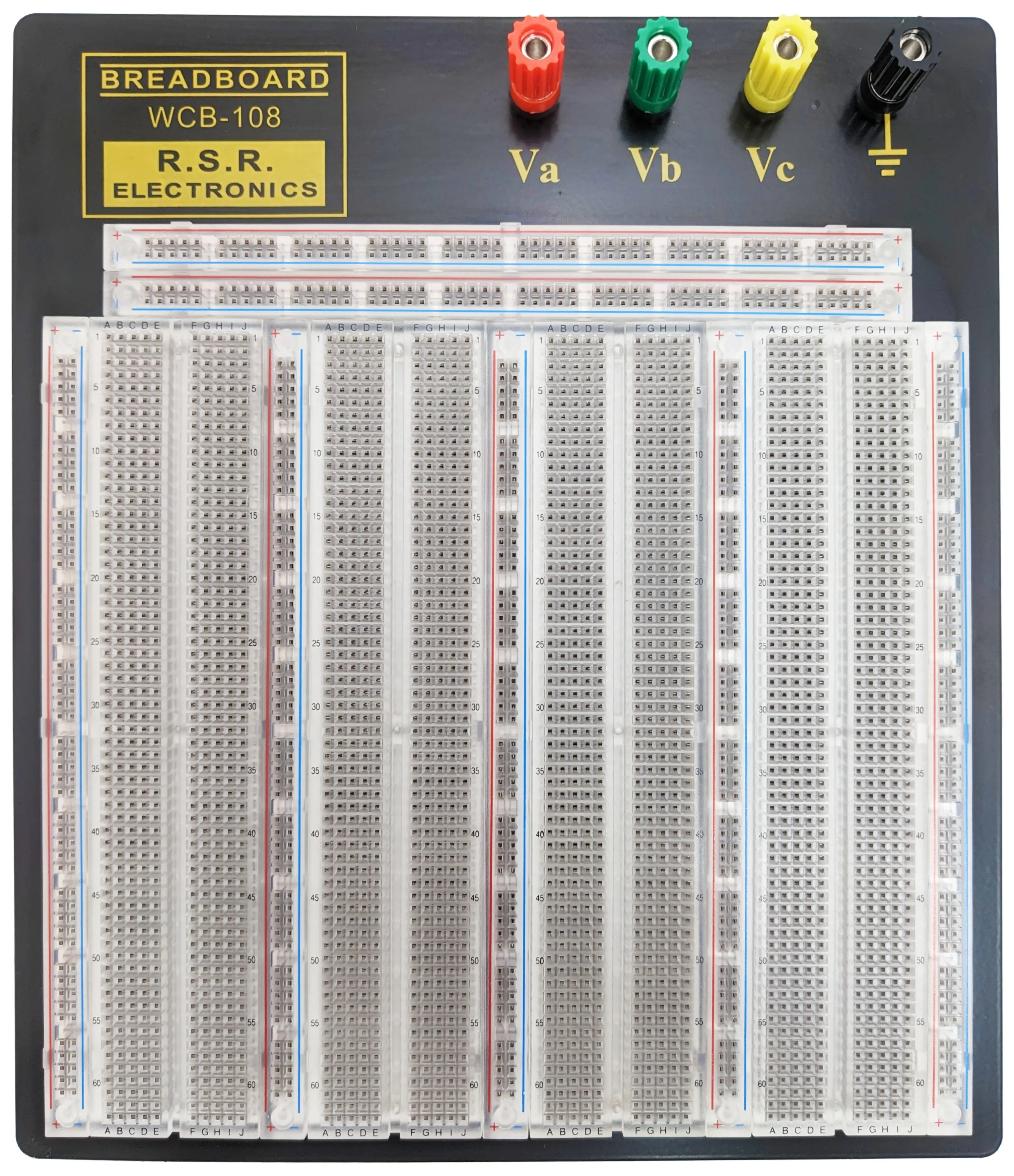 Premium Transparent Solderless Aluminum Testing Breadboard for Students, 3220 Nickel-Plated Tie Points, 4 Binding Posts, 10.2" x 9.4" Size for Prototyping & Experimentation