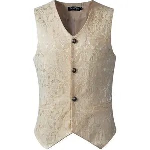 Mens Gothic Vest Waistcoat Steampunk Victorian