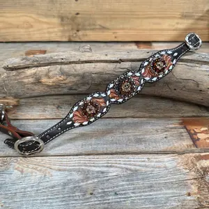 Light Oil Buckstitch Wither Strap #WS115