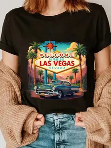100% Cotton Unisex-Child Retro/Vintage Las Vegas Nevada Souvenir Vacation Trip 2025 Black T-Shirt Sweatshirt, Hoodie, Comfort Colors