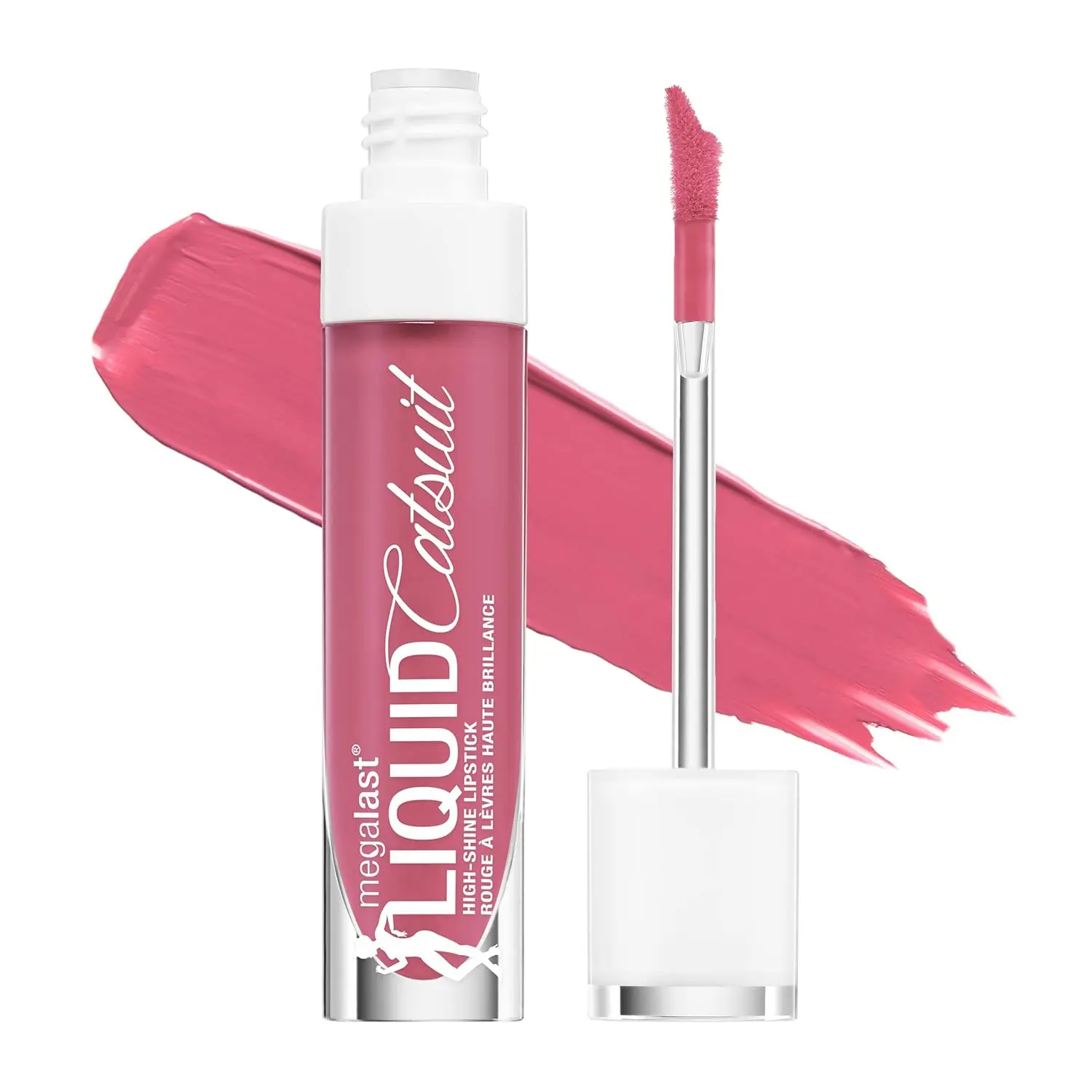 Wet N Wild Mega Last Catsuit High-Shine Liquid Lipstick, Nourishing Gloss with Shea Butter & Vitamin E, Pink Taffy Tantrum, Vegan Makeup, Cosmetic, Hydrate