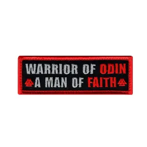 Warrior of Odin A Man of Faith Hook Fastener Patch (3.75 X 1.25 WO1)