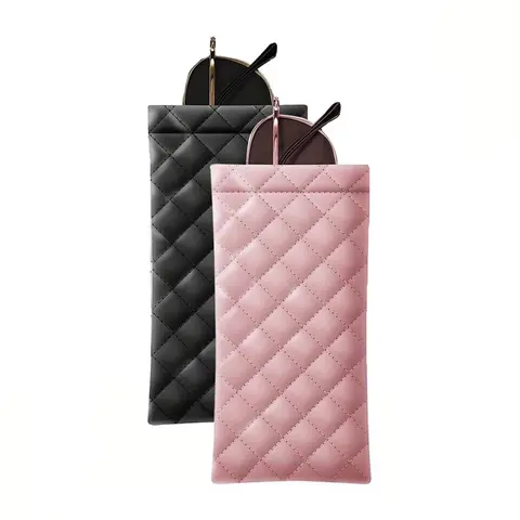 Portable Eyeglasses Case, 2 Counts Thin PU Leather Soft Sunglasses Bag Pouch, Pocket Mobile Phone Sunglasses Organizer Holder, Pink Easter Gifts, Girly Apartment Decor, Accessories, For Girls