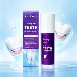 Oralhoe Purple Toothpaste, Mild Gentle Formula, Deep Cleaning, Removes Odor & Surface Dirt, Whitening Brightening Teeth, Fresh Breath, Stain Removal, Daily Oral Hygiene Care for Men & Women