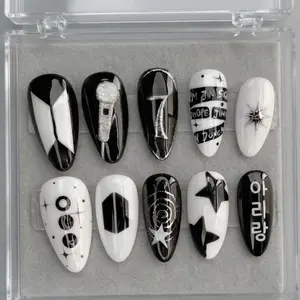 Arirang Press On Nails, Fake Nails for Daily Use, Gift For Her, Lightweight Acrylic Press On Nails Set