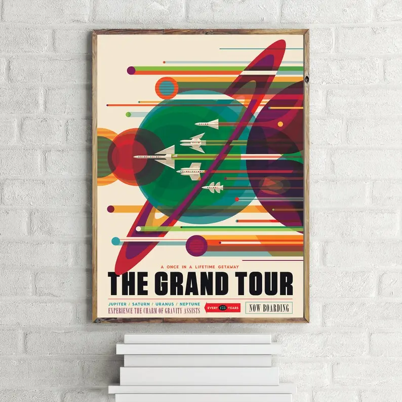 NASA The Grand Tour Travel Poster, Wall Art Design Print