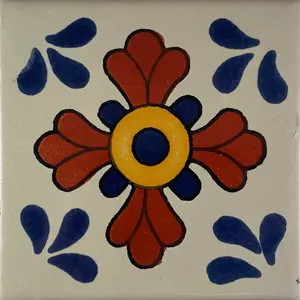 TalaMex Blue Seville Talavera Mexican Tile TalaMex Blue Seville Talavera Mexican Tile