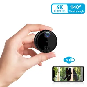 4K Mini WiFi Indoor Camera Hidden Cam Nanny Cam Baby Pet Security Camera AI Motion Detection Night Vision Long Battery Life Cloud SD Storage Home Surveillance Camera with App Rechargeable Portable Infrared