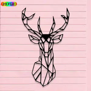 1pc Avant-Garde Deer Head Metal Wall Art, Avant-Garde Deer Head Statue Mural, Iron Craft, Perfect for Living Room, Garden, Zoo Corner Decor, Intricate Craftsmanship, Artistic Metalwork, Christmas Decor, Ideal Gift for Nature Lovers