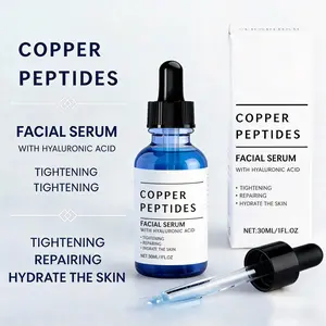 Copper Titanium Essence Hyaluronic Acid Serum, Moisturizing Hydrating Brightening Soothing Face Skin Care, Ideal for Sensitive Dry Skin