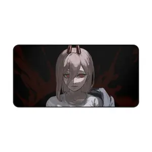 Chainsaw Man Power Desk Mat – Dark Anime Mouse Pad for Gamer Setup | Aesthetic Otaku Desk & Room Decor