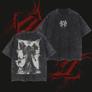 Retro Limited Sleep Token The Grim Reaper Heavy Metal Shirt, Oversize Washed Heavyweight Cotton T-shirt, Gift For Rock Music Lover, Gift For Fan 5A6 CXE