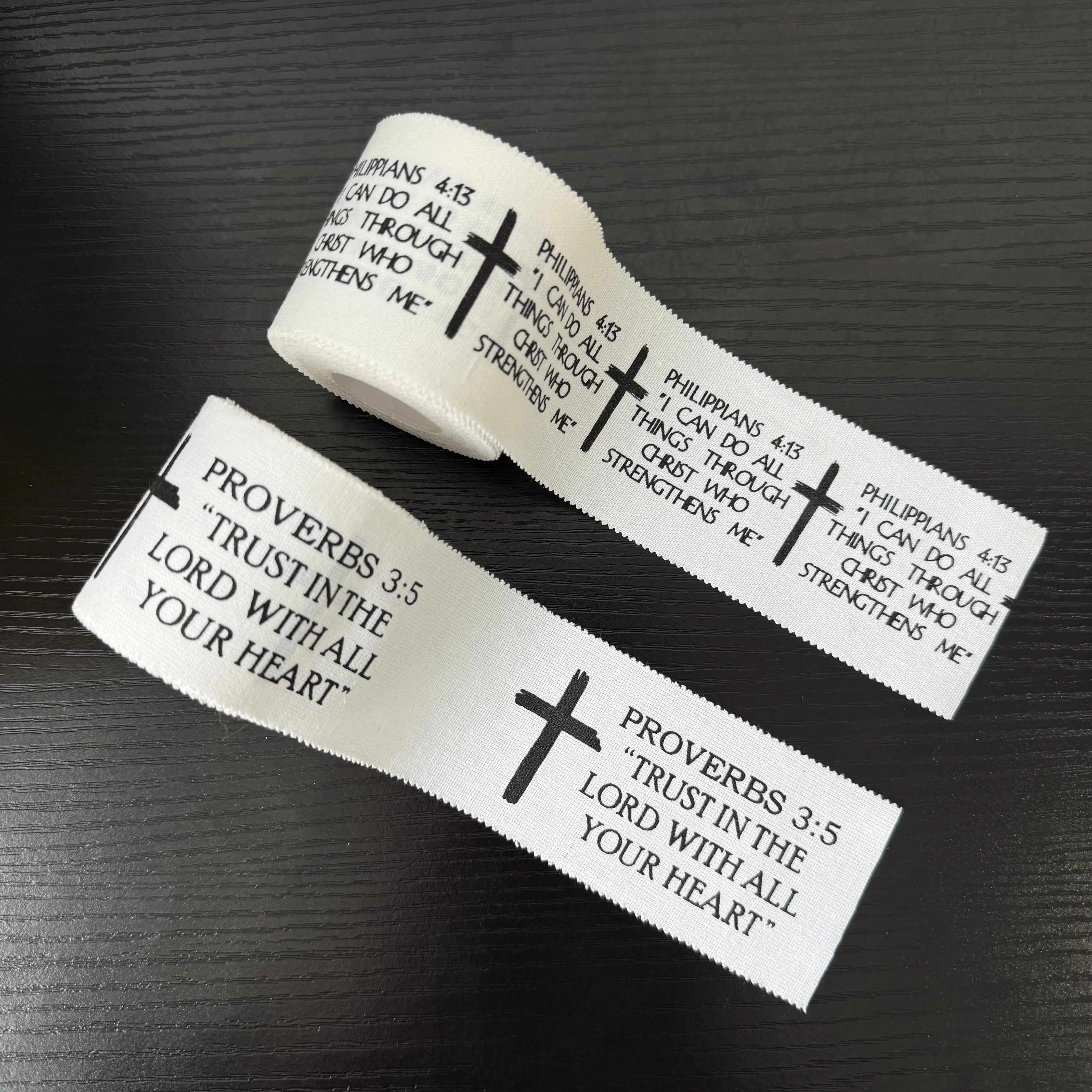 2 Pcs Set Christian Athletic Tape 2IN X 23FT Cotton Zinc Oxide White Athletic Tape, Cross Athletic Wristband for Tennis, Religious Bible Verse Athleti