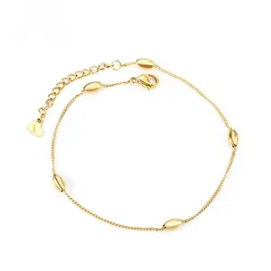 Simple Sparkle Stainless Steel Anklet - 18k Gold Plated, Hypoallergenic, Tarnish Free, Waterproof, Unisex Minimalist Accessory