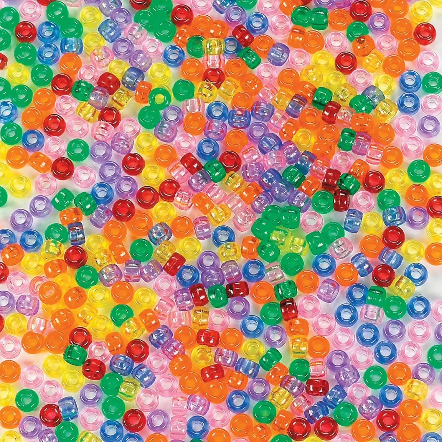 See-Through Pony Beads - Craft Supplies - 2000 Pieces