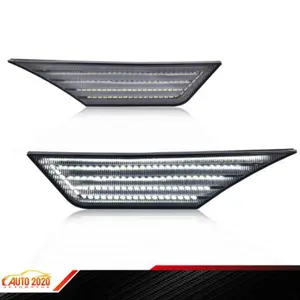 Smoke LED Side Marker Lights Switchback Signal Lamp Fit For Honda Civic 2016-21